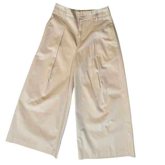 Journal Standard relume Khaki Chino Wide Leg Culottes Pants Size 34 US 2 - Picture 1 of 6